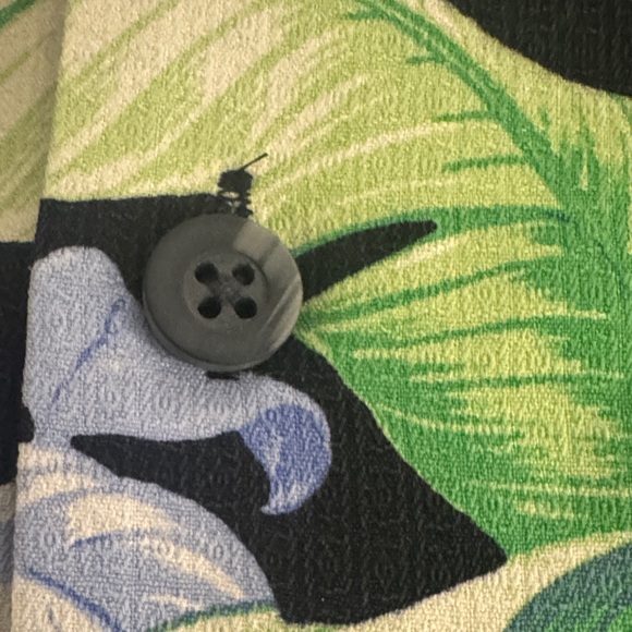 Tommy Bahama Leafy Green and Blue Shirt - Picture 4 of 11